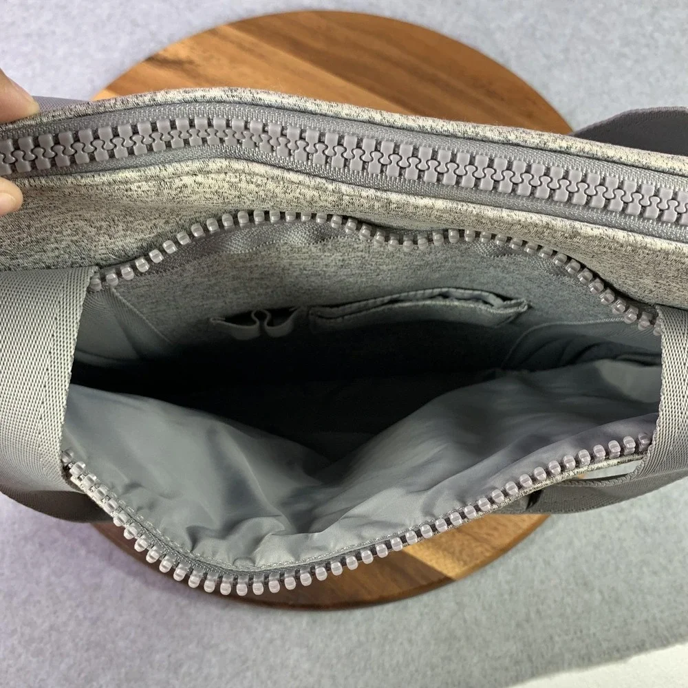 Dagne Dover Laptop Tote‎ Bag Womens Gray Neoprene Work Shoulder Crossbody Pocket